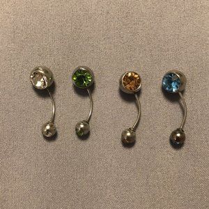 4 set Belly/ear rings